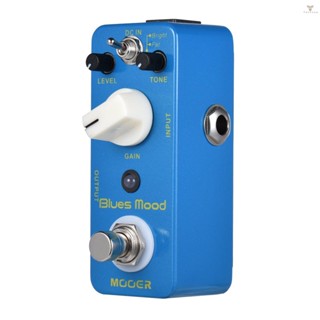 Fw MOOER Blue Mood Blues Style Overdrive แป้นเหยียบเอฟเฟคกีตาร์ 2 โหมด (สว่าง/อ้วน) True Bypass กรอบโลหะ แบบเต็ม