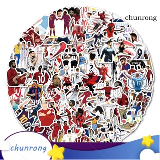 Chunrong สติกเกอร์ ลายฟุตบอล ดาว มีกาวในตัว กันน้ํา สําหรับติดตกแต่งกระเป๋าเดินทาง ปาร์ตี้ 50 ชิ้น ต่อชุด