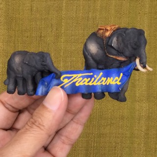 ช้างไทย ของที่ระลึก แม็คเน็ต แม่เหล็กติดตู้เย็น ราคาส่ง 10 ตัว elephant Thailand magnet 10 pcs size 3.5" คละสีได้ งาน...