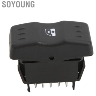 Soyoung Window Lifter Button Plug and Play Black Single Power Switch 6001546816 Replacement for Dacia Logan 2004‑2014 Car