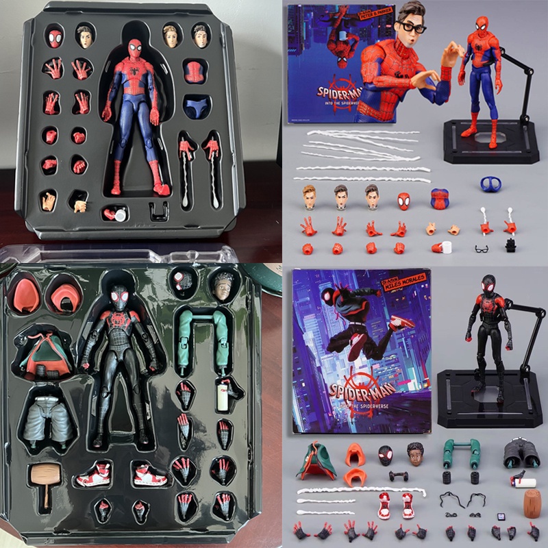 Sv-action โมเดลฟิกเกอร์ Spider-Man Parallel Universe Gwen Stacy & Spider-Ham ของเล่น ของสะสม สําหรับเด็ก