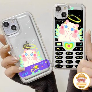 เคสโทรศัพท์มือถือ TPU กันกระแทก ปิดด้านหลัง ลายแมวนางฟ้า แฟชั่น สําหรับ Oppo A16-4G A16S A54S A5S A7 2018 AX5S AX7 A7N A12 A12S A11K A15 A15S A35