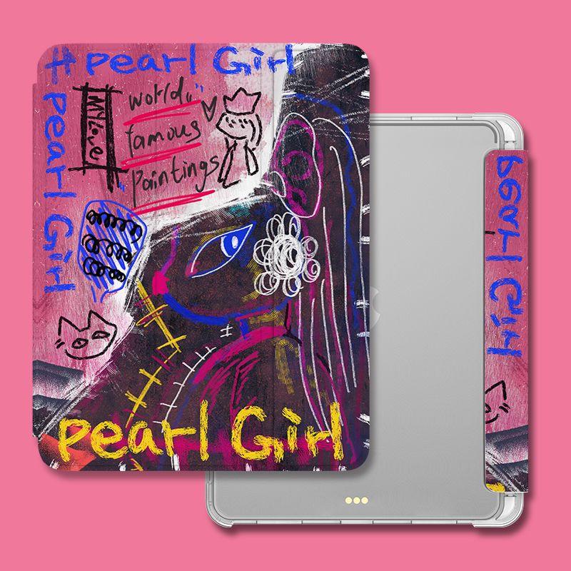 Gen10 2022 เคส แบบใส ลายกราฟฟิตี้แมว พร้อมช่องใส่ปากกา