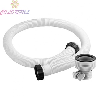 【COLORFUL】For Above Ground 1.5 Diameter Accessory Pool Replacement Hose W/Type B Adapter