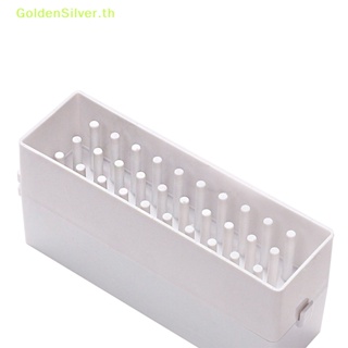 Goldensilver กล่องดอกสว่านเจียร 30 หลุม สีเงิน สําหรับตกแต่งเล็บ TH