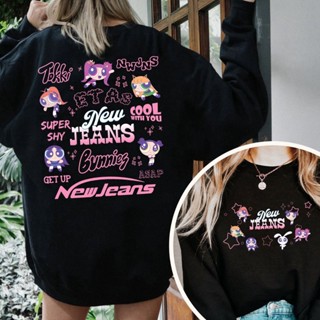 เสื้อกันหนาวแขนยาวลําลอง คอกลม ทรงหลวม พิมพ์ลายการ์ตูน Powerpuff Girls สไตล์เกาหลี แฟชั่นคู่รัก สําหรับผู้ชาย และผู้หญิง