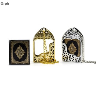 Orph หนังสือ Ark Quran ขนาดเล็ก กระดาษจริง สามารถอ่านจี้สร้อยคอ เครื่องประดับทางศาสนา ตกแต่ง PH