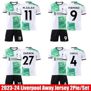 เสื้อกีฬาแขนสั้น ลายทีมชาติฟุตบอล NP2 23-24 Away Jersey Firmino Salah Virgil Darwin PN2 2 ชิ้น ต่อชุด