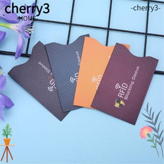 Cherry3 กระเป๋าสตางค์ อลูมิเนียม กันขโมย สําหรับใส่บัตร ธนาคาร 5 ชิ้น