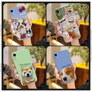 Skin-friendly feel protective case Phone Case For iphone XR cute Lens package Solid color soft shell phone case