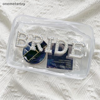 Onem กระเป๋าเครื่องสําอาง ลาย Bride To Be Beach Pool Bachelorette Hen Party สําหรับเจ้าสาว งานแต่งงาน