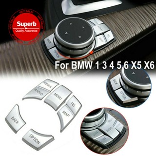 Sunisa1 ขอบปุ่มกดโครเมี่ยม หลายแบบ สําหรับตกแต่ง BMW 3 4 5 6 X5 X6 Series IDRIVE Y0R2