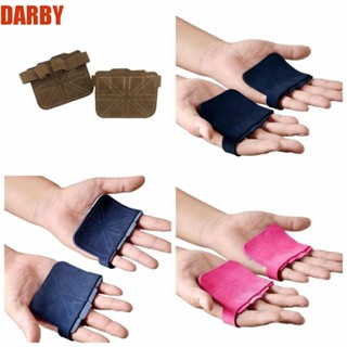 Darby ถุงมือหนังครึ่งนิ้ว กันกระแทก ทนทาน อุปกรณ์เสริม สําหรับยกน้ําหนัก 1 คู่