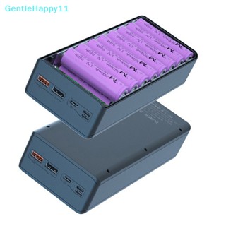 Gentlehappy กล่องเก็บพาวเวอร์ชาร์จไร้สาย USB 16*18650 ชาร์จเร็ว