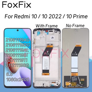 ฝาครอบเลนส์กล้องด้านหลัง พร้อมกรอบ แบบเปลี่ยน สําหรับ Xiaomi Redmi 10 Prime 2022 21061119Ag 21121119สิงห์