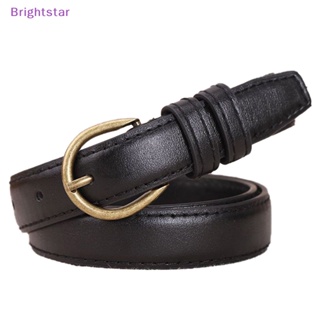 Brightstar ใหม่ หัวเข็มขัดหนัง PU ทรงสี่เหลี่ยม สีดํา สไตล์วินเทจ สําหรับผู้หญิง