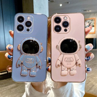 เคสโทรศัพท์iPhone Xs X Max Xrมือถือแบบนิ่ม ลายนักบินอวกาศ พร้อมที่ตั้งวางกล้อง หรูหรา สําหรับ เคส iPhone Xs Max