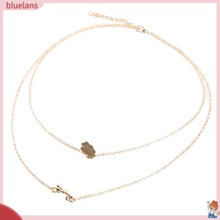 Blu สร้อยคอ จี้ก้อนเมฆ เครื่องบิน สองชั้น เครื่องประดับแฟชั่น สําหรับผู้หญิง ของขวัญวันเกิด
