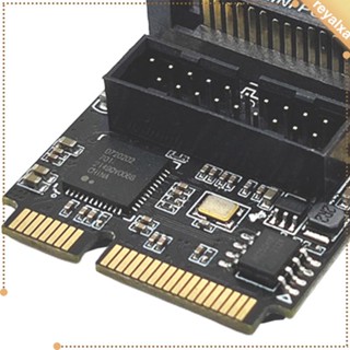 [Reyalxa] อะแดปเตอร์การ์ดขยาย Mini PCIe เป็น USB3.2 Gen1 19Pin 5Gbps E เป็น 19Pin USB3.2