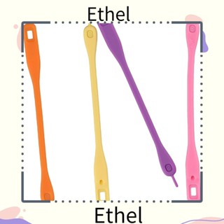 Ethel1 ป้ายแท็กซิลิโคน รูปแก้วไวน์ สไตล์โมเดิร์น หลากสี ทนทาน สําหรับมาร์กเกอร์ 48 ชิ้น