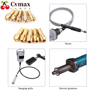 Cvmax เครื่องเจียรไฟฟ้า ทองเหลือง ขนาดเล็ก 0.5-3.2 มม. 10 ชิ้น และหัวจับดอกสว่านโรตารี่ 10 ชิ้น