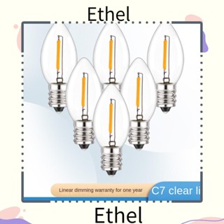 Ethel1 หลอดไฟ LED 0.5W 1W คริสตัล สีขาวอบอุ่น E12 E14 6000K