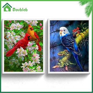 【Doub X ✮】ชุดปักครอสติช ผ้าฝ้าย 11CT พิมพ์ลายนก สําหรับงานศิลปะ ✮