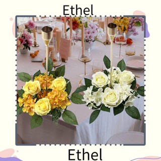 Ethel1 พวงดอกไม้ประดิษฐ์ ผ้าไหม 20 ซม. 7 สี สําหรับตกแต่งงานแต่งงาน