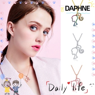 Daphne สร้อยคอโซ่ จี้เพทาย เครื่องประดับ สําหรับตุ๊กตาบาร์บี้ DIY