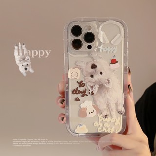 เคสโทรศัพท์มือถือซิลิโคน tpu กันกระแทก ลายเค้ก สุนัข สําหรับ apple iphone 11 12 13 14 pro max