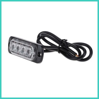 ไฟแฟลช LED 4 ดวง สีเหลืองอําพัน กันน้ํา สําหรับติดรถบรรทุก 12V-24V