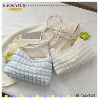 Eutus กระเป๋าสะพายไหล่ กระเป๋าเมสเซนเจอร์ สีพื้น แฟชั่นสตรี