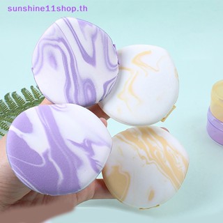 Sunshop แผ่นแป้งพัฟ ทรงสามเหลี่ยม ใช้ซ้ําได้ สําหรับแต่งหน้า 2 ชิ้น