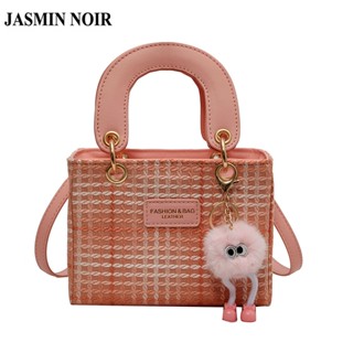 Jasmin NOIR กระเป๋าถือ กระเป๋าสะพายไหล่ ผ้าขนสัตว์ ขนาดเล็ก น่ารัก สําหรับสตรี