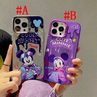 เคสแข็ง เคสไอโฟน iPhone 14 Pro Max iPhone 13 Pro Max iPhone 12 Pro Max iPhone 11 Cartoon Mickey Mouse มิกกี้เมาส์ &amp; Minnie Mouse มินนี่เม้าส์ Creative Design Hard Case