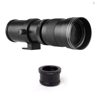 เลนส์ซูมเทเลโฟโต้ MF F/8.3-16 420-800 มม. T2 พร้อมแหวนอะแดปเตอร์ M4/3 เกลียว 1/4 แบบเปลี่ยน สําหรับ Panasonic G9 GH5 II GX7 GX8 GX9 GX850 G90 G91 G95 G100 Olymp