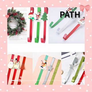 Path ตะขอแขวนพวงหรีด ลาย Navidad Natal Over Door สําหรับแขวนประตู คริสต์มาส 3 ชิ้น