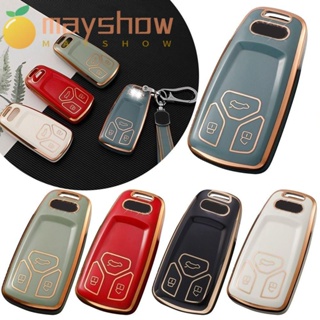 Mayshow เคสกุญแจรีโมตรถยนต์ TPU สีพื้น สําหรับ Audi A4 B9 A5 A6 8S 8W Q5 Q7 4M S4 S5 S7 TT TTS TFSI RS