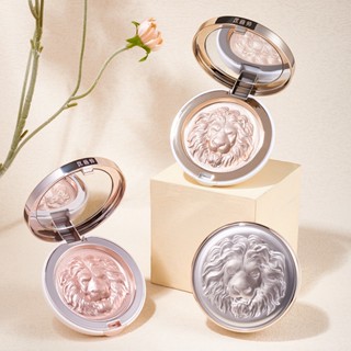 Hot Sale# Original painter lion highlight highlight light flash makeup Integrated Plate monochrome face brightening three-dimensional ginger powder cake Internet celebrity 8cc