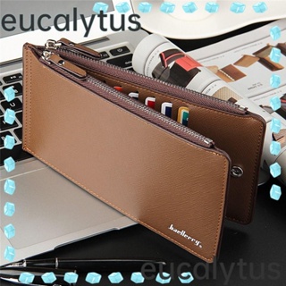 Eucalytus1 กระเป๋าสตางค์หนัง ใส่บัตรได้ 16 ช่อง จุของได้เยอะ แฟชั่นสําหรับผู้ชาย