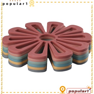 Popular แผ่นรองจาน แจกัน TPR แบบหนา กันลื่น 6 สี สําหรับบ้าน