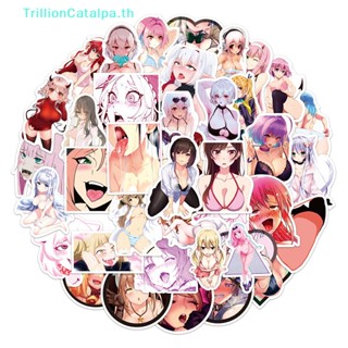 Trillioncatalpa สติกเกอร์ ลายการ์ตูน Ahegao เซ็กซี่ สําหรับติดตกแต่งแล็ปท็อป 50 ชิ้น