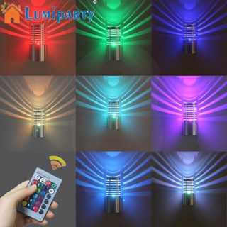 Lumiparty โคมไฟ Led 3w Rgb พร้อมรีโมตคอนโทรล สําหรับตกแต่งห้องนอน ห้องนั่งเล่น