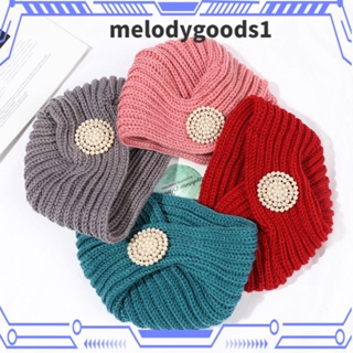 Melodygoods1 หมวกผ้าโพกศีรษะ ผ้าถัก นิ่ม สไตล์อินเดีย แฟชั่นฤดูหนาว สําหรับชาวมุสลิม