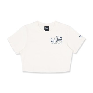 NEW ERA เสื้อรุ่น VACATION CLUB WOMAN CROP IVORY