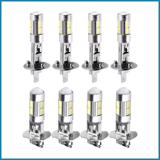 หลอดไฟตัดหมอก Led H3 H1 5630 10SMD 12V 360 องศา ความสว่างสูง 4 ชิ้น