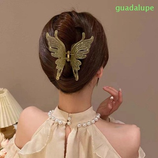 Guadalupe กิ๊บติดผม อะคริลิค รูปผีเสื้อ ฉลาม ขนาดใหญ่ สวยหรู เรียบง่าย สไตล์เกาหลี สําหรับผู้หญิง