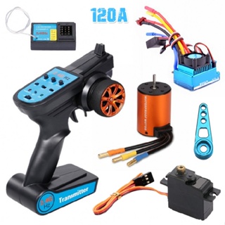 120A Brushless ESC Motor 2.4G Remote Control Upgrade Kit for WLtoy 144001 RC Car