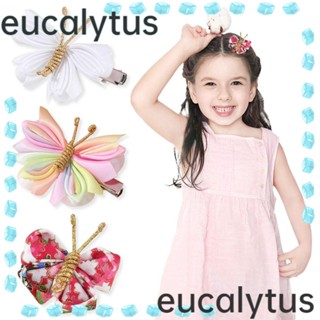 Eucalytus1 กิ๊บติดผม โบว์ สีสันสดใส เครื่องประดับผม สําหรับเด็กผู้หญิง