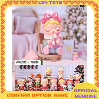 【Kim Toy】ฟิกเกอร์กล่องปริศนา PopMart Bunny Chiristmas สร้างสรรค์ สําหรับตกแต่งบ้าน 2021